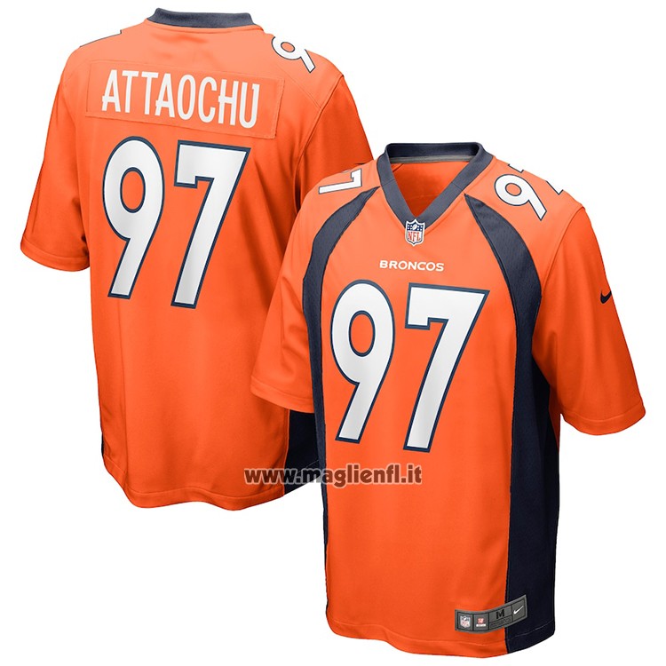 Maglia NFL Game Denver Broncos Jeremiah Attaochu Arancione